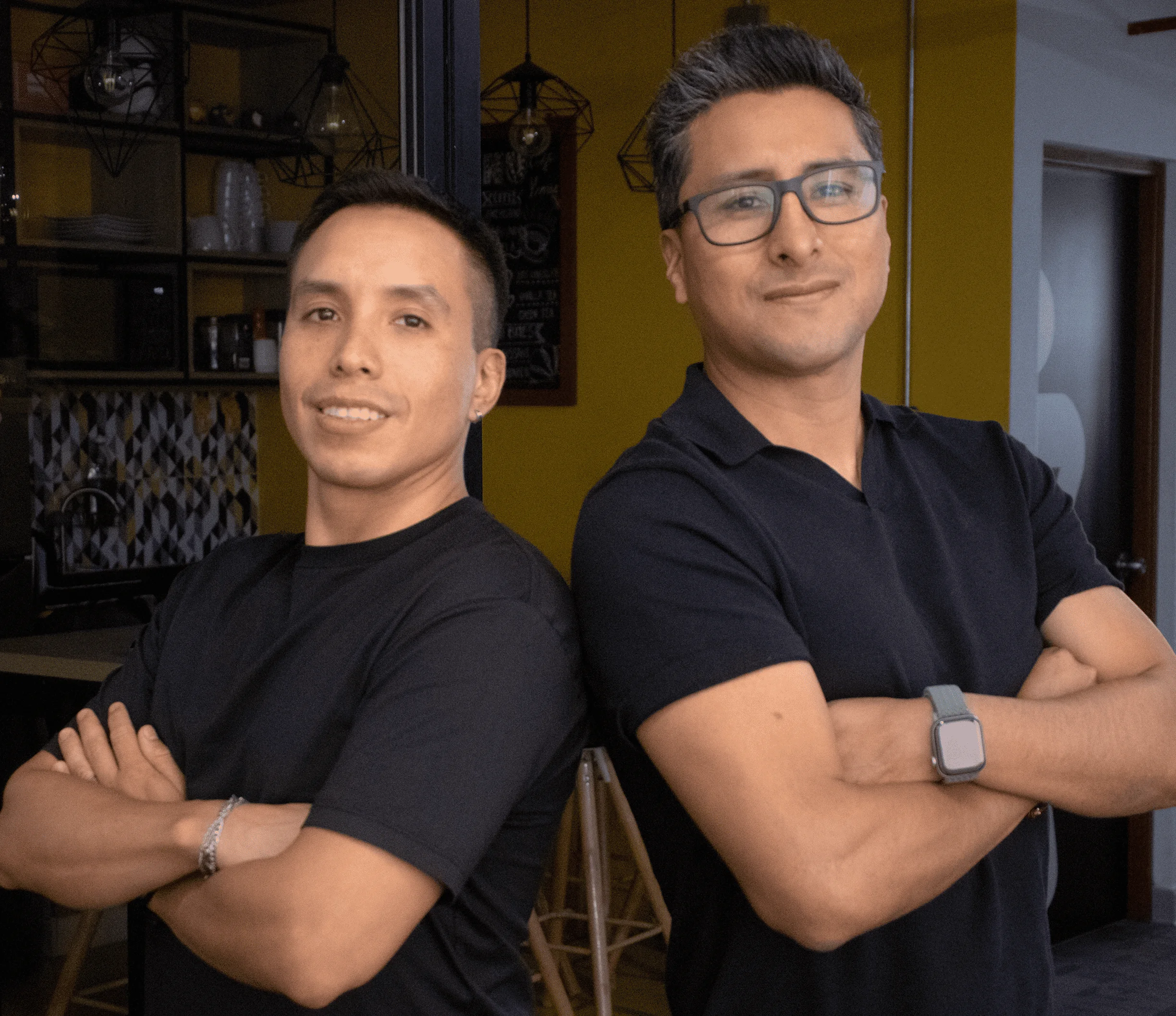 Max Aguirre y Frank Vásquez, fundadores